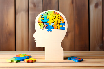 brain paper cutout,autism, Stroke, Epilepsy and alzheimer awareness, seizure disorder, stroke, ADHD, world mental health day concept