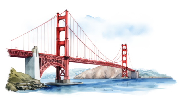 PNG Bridge red architecture engineering.