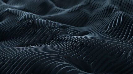 The dark, undulating patterns of waves evoke a sense of movement, blending various shades of blue in a harmonious illustration