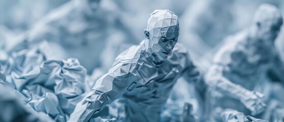 Supernatural paper art installations in stadiums transform into animated scenes of past soccer glories