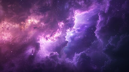 A stunning illustration of a nebula and galaxy in the vast universe