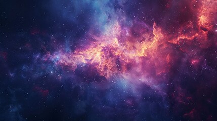 Fototapeta premium A stunning illustration of a nebula and galaxy in the vast universe