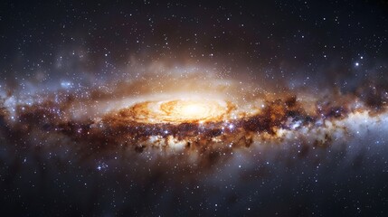 Fototapeta premium A stunning illustration of the Milky Way galaxy with bright nebulae