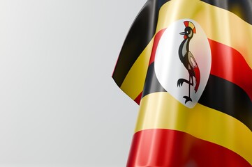 Uganda Flag Copy Space design 3d Illustration Stock Image 