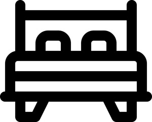 bed icon. vector line icon for your website, mobile, presentation, and logo design.