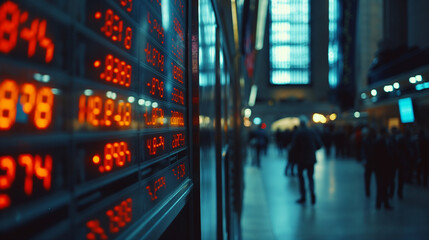 Close-up wall full of numbers