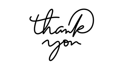 Thank you brush calligraphy, Handwritten ink lettering. Hand drawn design elements,Vector typography quote isolated on white background ,Vector illustration EPS 10