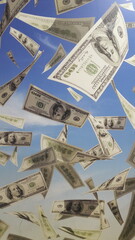 dollars and euro banknotes