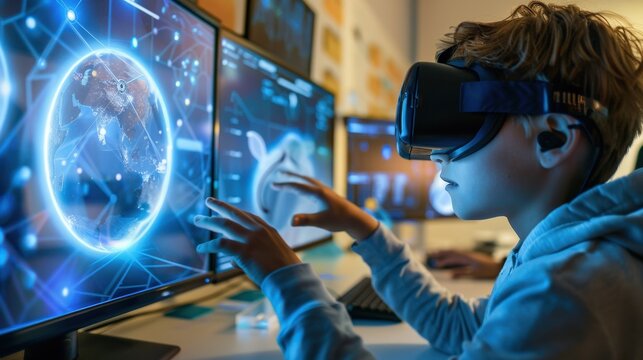 Distance learning, instructor, virtual science lab, engaging experiments, interactive and immersive education