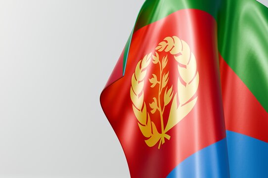 Eritrea Flag Copy Space design 3d Illustration Stock Image 