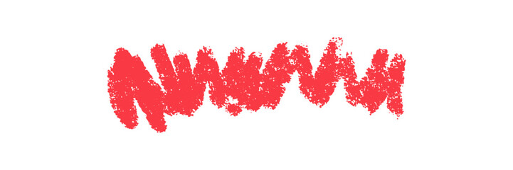 Colorful freehand charcoal stroke, squiggle and shape. Hand drawn abstract shape and lines drawn with pencil or bright colored charcoal. Vector scribble or smear.