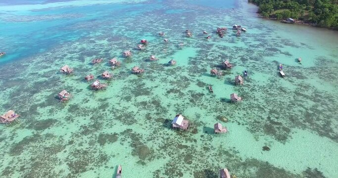 Aerial footage of the Bodgaya island, Semporna Sabah, Malaysia.