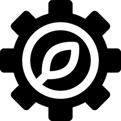 sustainable energy icon. vector glyph icon for your website, mobile, presentation, and logo design.