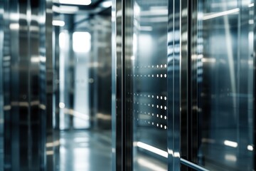 Close-up View of an Elevator Door