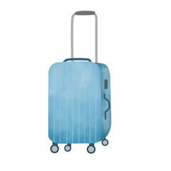 watercolor travel suitcase