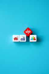 Obraz premium Delivery, sale and sale of products from producers to consumers for a percentage. Business models of trading partners. Sell products without intermediaries.