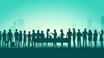 Naklejka premium Authentic relationships at a neighborhood picnic