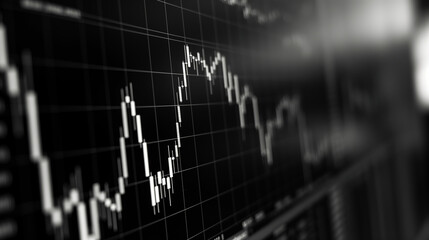 Close-up of busy stock market board