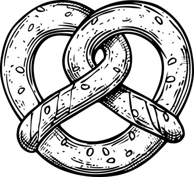 recommend clip art: Pretzel drawing clipart design illustration