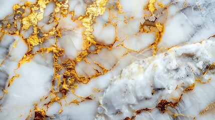 Elegant White Marble with Golden Veins