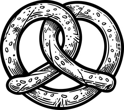 recommend clip art: Pretzel drawing clipart design illustration