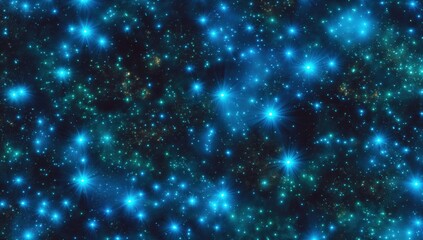 Fototapeta premium Abstract Dark Blue Background With Glowing Stars