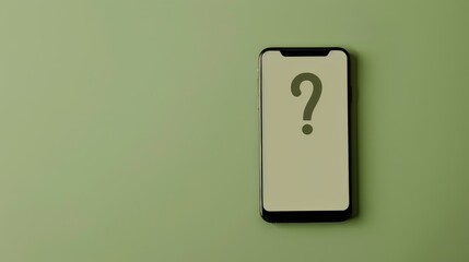 Text on a smartphone in front of green background asking about acquired knowledge