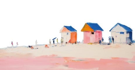 PNG Simple beach with blue sky painting architecture building.