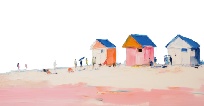 PNG Simple beach with blue sky painting architecture building. - Powered by Adobe