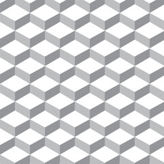 Cube seamless pattern, geometric line design, cube texture.eps10