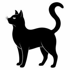 Black Cat Vector Silhouette