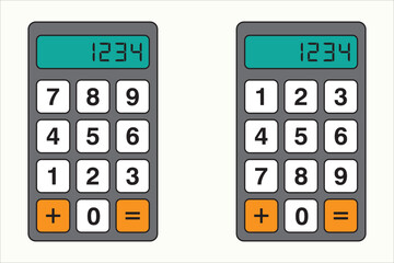 Calculator for mathematics. Scientific Calculator, Calculators for finance, business, science, math and education. School education supplies for calculation, financial and counting addition elements.