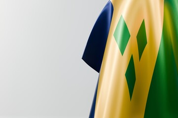 Saint Vincent and the Grenadines Flag Copy Space design 3d Illustration Stock Image 
