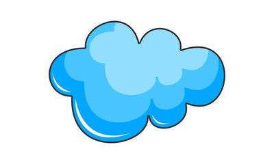 Blue cloud illustration design vector