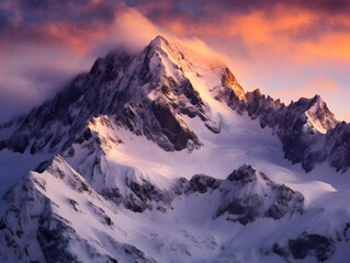 Obraz premium sunset in the mountains