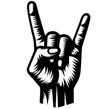 recommend clip art: Rock n roll hand symbol silhouette
