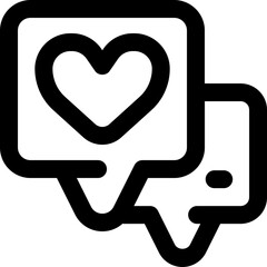 love chat icon. vector line icon for your website, mobile, presentation, and logo design.