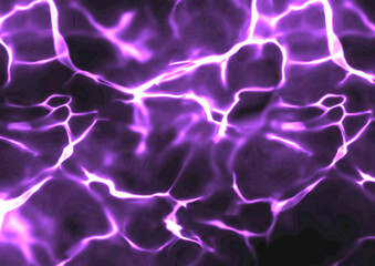 Glowing Purple Electric Texture on Black Background（黒背景の紫の電流が走ったようなピカピカ光るテクスチャ）