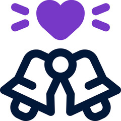 bell icon. vector  dual tone icon for your website, mobile, presentation, and logo design.