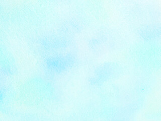 Light Blue Watercolor Background with Bleeding Effect（明るくにじみのあるうすい水色の水彩背景）