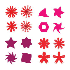 creative colorful shape design on white background