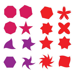 creative colorful shape design on white background