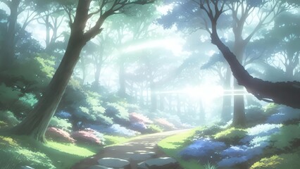 serene forest, forest path, ethereal forest, tranquil nature