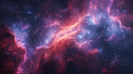 Fototapeta premium Stunning Nebula Galaxy in Outer Space - Generative AI