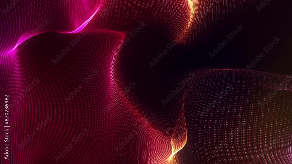 Sticker christmas glowing wavy curve visual decoration loop video. abstract effect art design animated motio