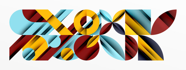 Circle, square, triangle shapes geometric minimal background