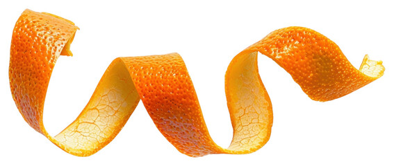 PNG Vibrant orange peel curl