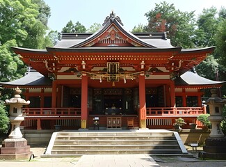 Naklejka premium Japanese traditional shrine