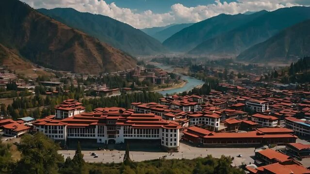 Stunning Thimphu city in Bhutan