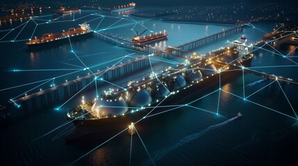 Obraz premium Floating LNG Terminals: Advancing Mobility and Efficiency in Energy Markets